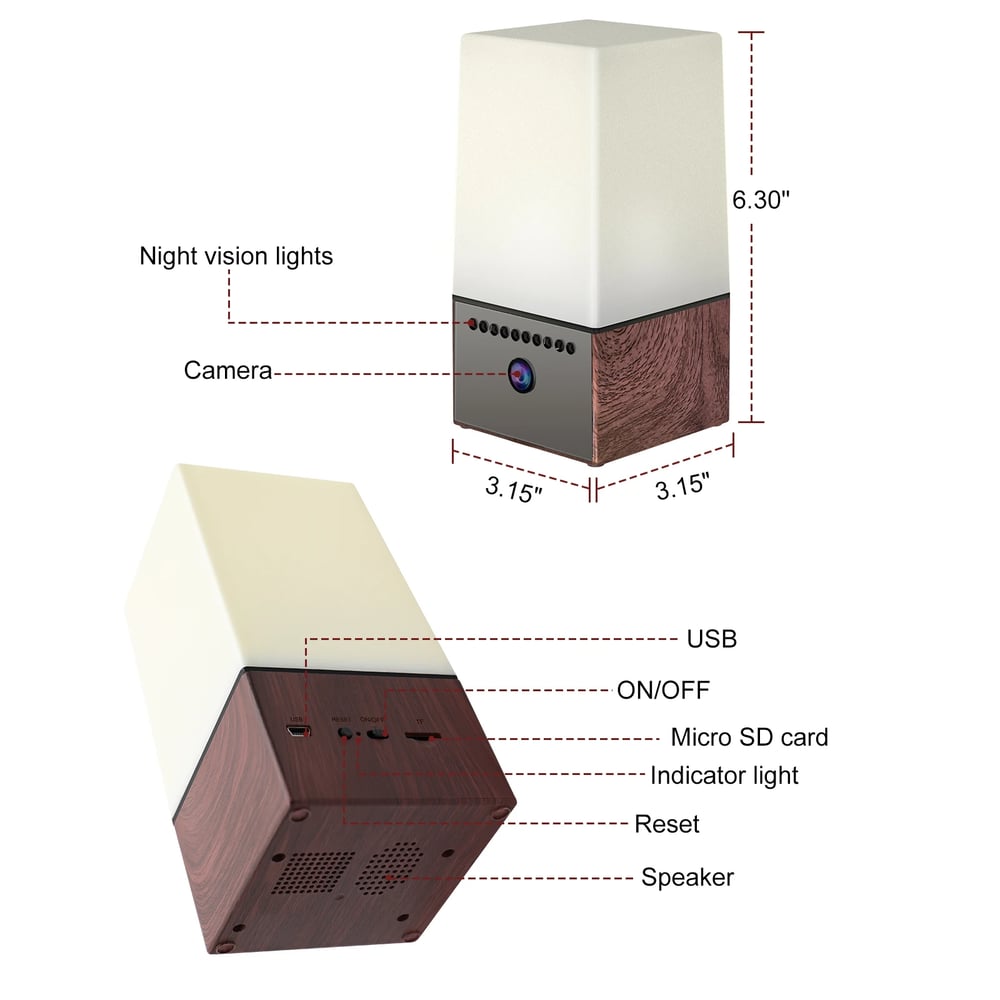 4K HD Smart Lamp with Built-in Surveillance Camera – WiFi Security & Motion Detection