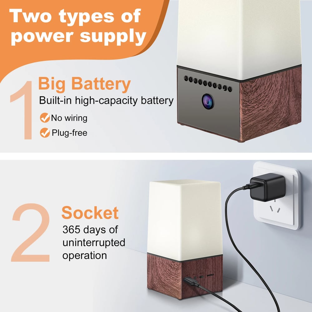 4K HD Smart Lamp with Built-in Surveillance Camera – WiFi Security & Motion Detection