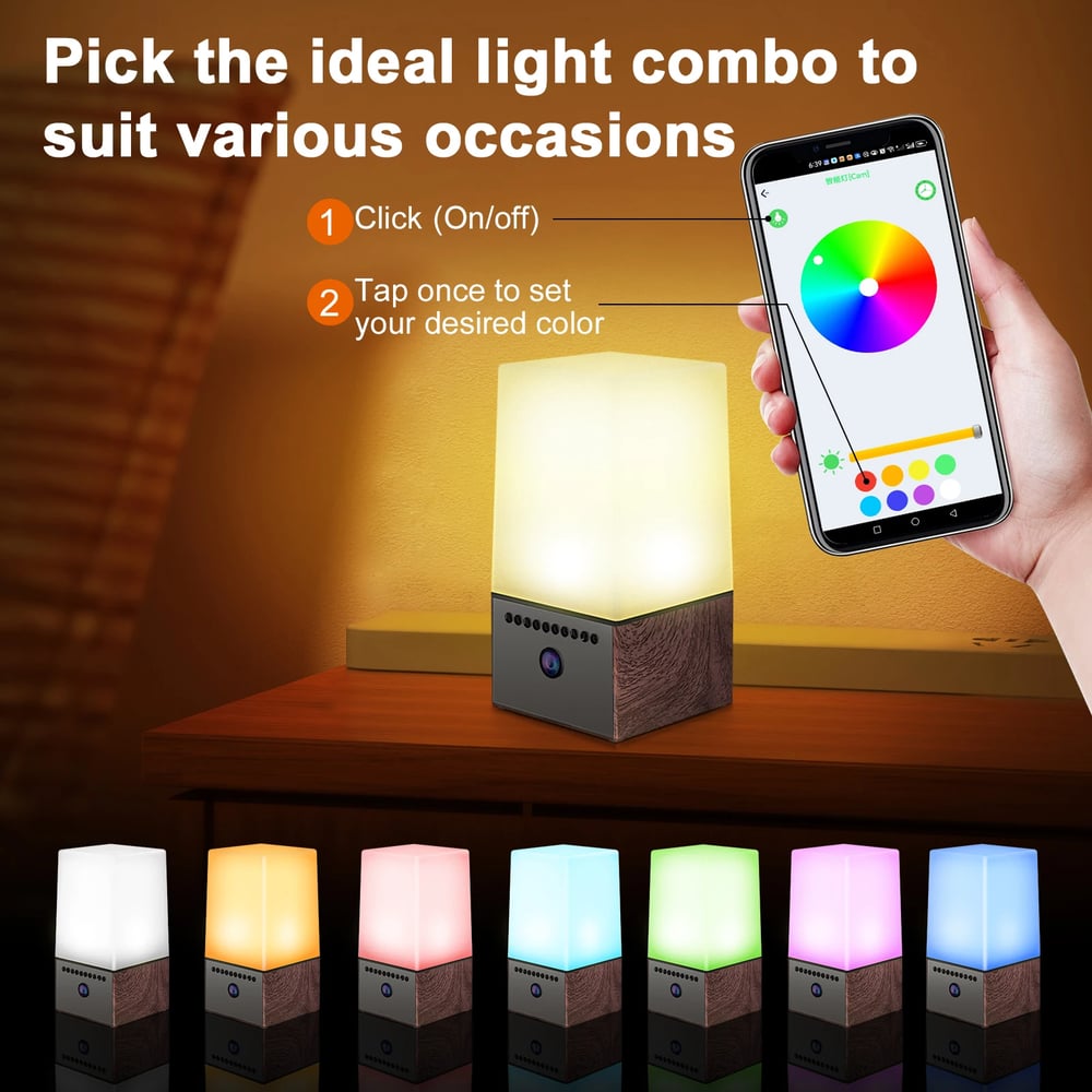 4K HD Smart Lamp with Built-in Surveillance Camera – WiFi Security & Motion Detection