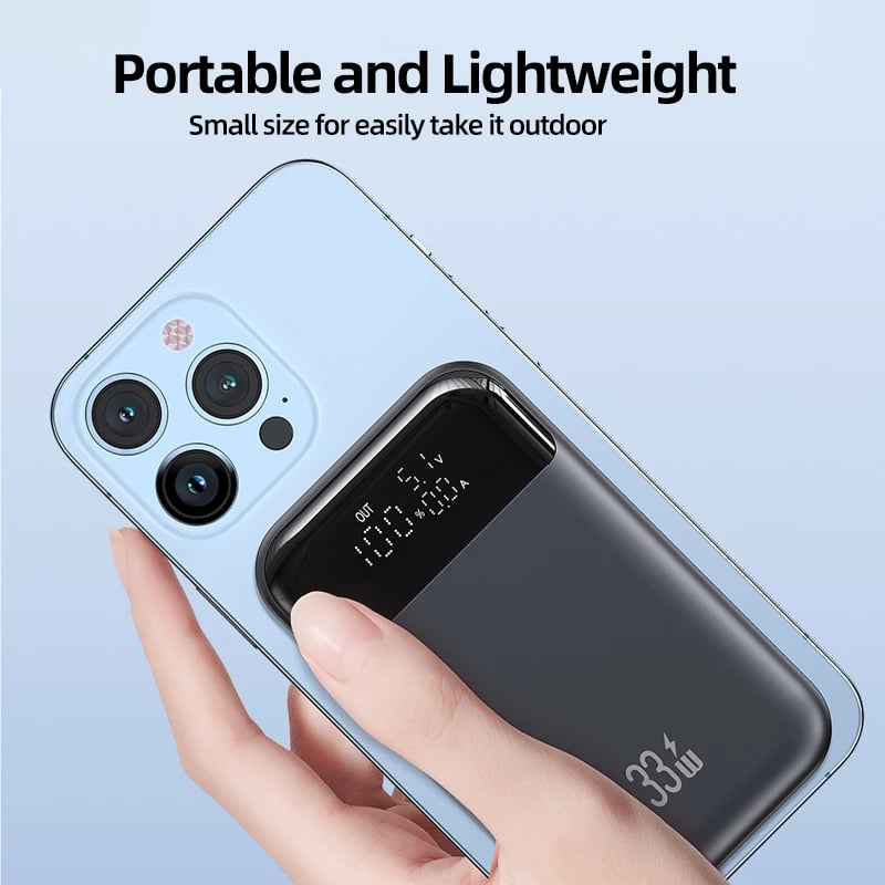 USAMS Mini Power Bank 10000mAh 33W PD Fast Charging Powerbank