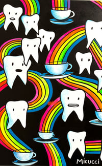 Kate Micucci "Teeth & Cups" Poster