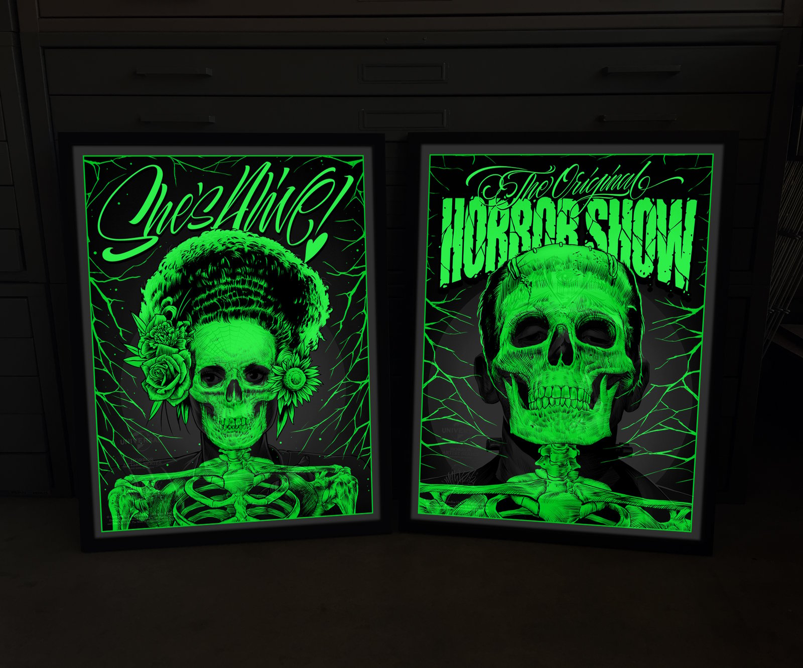 F4D Studios — Universal Monsters Glow in the Dark Posters