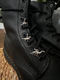 Silver Dinosaur Shoelace Charms