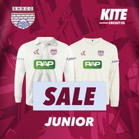 SALE: Junior White Playing Tops (Blue Badge)