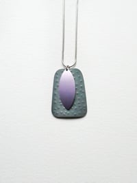 Image 1 of Teal & Mauve Pendant