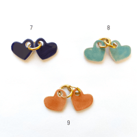 Image 3 of Boucles d'Oreilles Cœur en Céramique