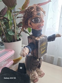 Image 7 of Eggs Custom Made Art Doll. The Box Trolls Fan Art Collectables. Hand Painted Doll