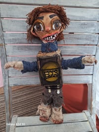 Image 11 of Eggs Custom Made Art Doll. The Box Trolls Fan Art Collectables. Hand Painted Doll