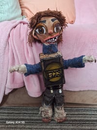 Image 14 of Eggs Custom Made Art Doll. The Box Trolls Fan Art Collectables. Hand Painted Doll