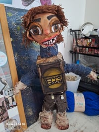 Image 18 of Eggs Custom Made Art Doll. The Box Trolls Fan Art Collectables. Hand Painted Doll