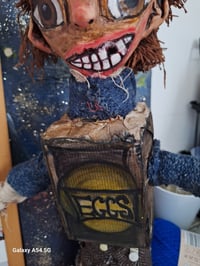 Image 20 of Eggs Custom Made Art Doll. The Box Trolls Fan Art Collectables. Hand Painted Doll
