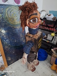 Image 22 of Eggs Custom Made Art Doll. The Box Trolls Fan Art Collectables. Hand Painted Doll