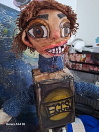 Image 24 of Eggs Custom Made Art Doll. The Box Trolls Fan Art Collectables. Hand Painted Doll
