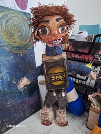 Image 25 of Eggs Custom Made Art Doll. The Box Trolls Fan Art Collectables. Hand Painted Doll