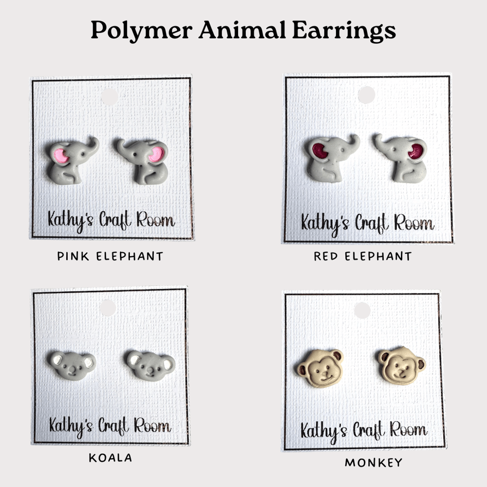 Image of Polymer Animal Earrings 