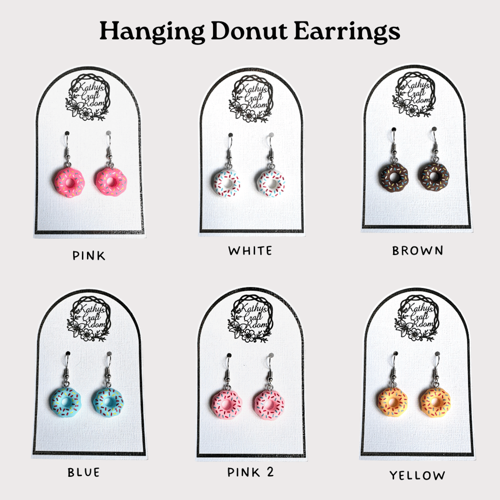 Image of Hanging Donut Earrings 