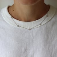 Image 1 of STARS CHAIN NECKLACE IN SILVER 