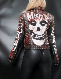 Image 3 of CUSTOM MADE MISFITS FAUX LEATHER JACKET 