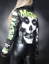 Image 4 of CUSTOM MADE MISFITS FAUX LEATHER JACKET 