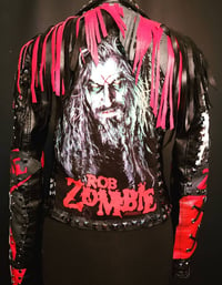 Image 2 of CUSTOM MADE ROB ZOMBIE FAUX LEATHER JACKET