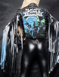 Image 2 of CUSTOM MADE KING DIAMOND FAUX LEATHER JACKET