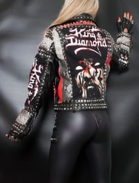 Image 6 of CUSTOM MADE KING DIAMOND FAUX LEATHER JACKET