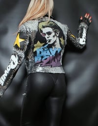 Image 4 of CUSTOM MADE DAVID BOWIE FAUX LEATHER JACKET