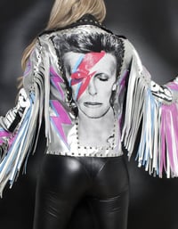 Image 10 of CUSTOM MADE DAVID BOWIE FAUX LEATHER JACKET