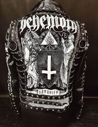 Image 6 of CUSTOM MADE BEHEMOTH FAUX LEATHER BIKER JACKET