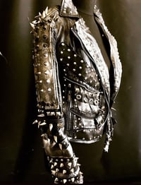 Image 10 of CUSTOM MADE BEHEMOTH FAUX LEATHER BIKER JACKET