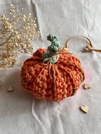 Image 1 of Crochet Farmhouse Pumpkin