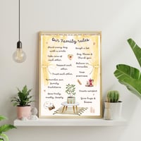 Image 2 of Our Family rules, A4 Print