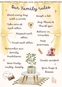 Image 3 of Our Family rules, A4 Print