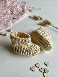 Image 1 of Baby booties crocheted