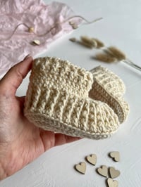 Image 2 of Baby booties crocheted