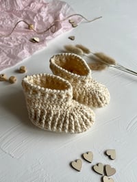 Image 3 of Baby booties crocheted