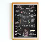 Image 3 of Family rules A4 print