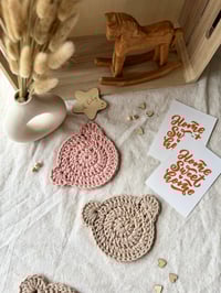 Image 4 of Crochet Teddy bear coaster