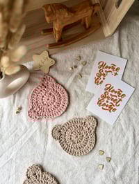 Image 2 of Crochet Teddy bear coaster