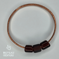 Image 2 of Copper bangle with beads