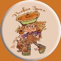 Image 3 of PUNKIN' SPICE & NUT MEGGY Color PRINT + Button