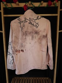 Image 3 of (S) Distressed Snap Crop Jacket