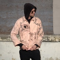 Image 5 of (S) Distressed Snap Crop Jacket