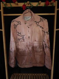 Image 1 of (M) Distressed Snap Crop Jacket