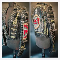 Image 15 of CUSTOM MADE SLAYER FAUX LEATHER JACKET 