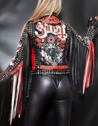 Image 5 of CUSTOM MADE GHOST FRINGE FAUX LEATHER JACKET