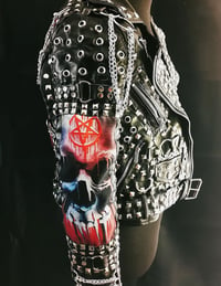 Image 14 of CUSTOM MADE MOTLEY CRUE FAUX LEATHER JACKET