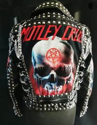 Image 3 of CUSTOM MADE MOTLEY CRUE FAUX LEATHER JACKET