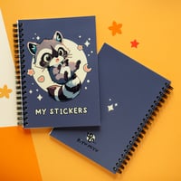 Image 2 of Stickerbook B6 -  Cute Racoon + charm
