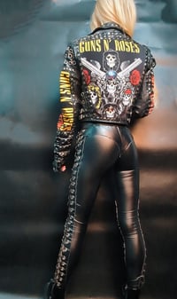 Image 14 of CUSTOM MADE GUNS N ROSES FAUX LEATHER JACKET  